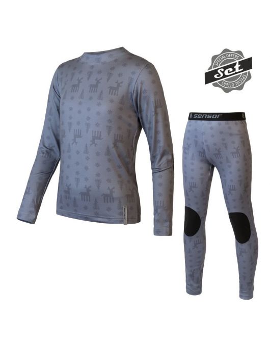 Set bluza si pantaloni corp copii SENSOR FLOW SET gri