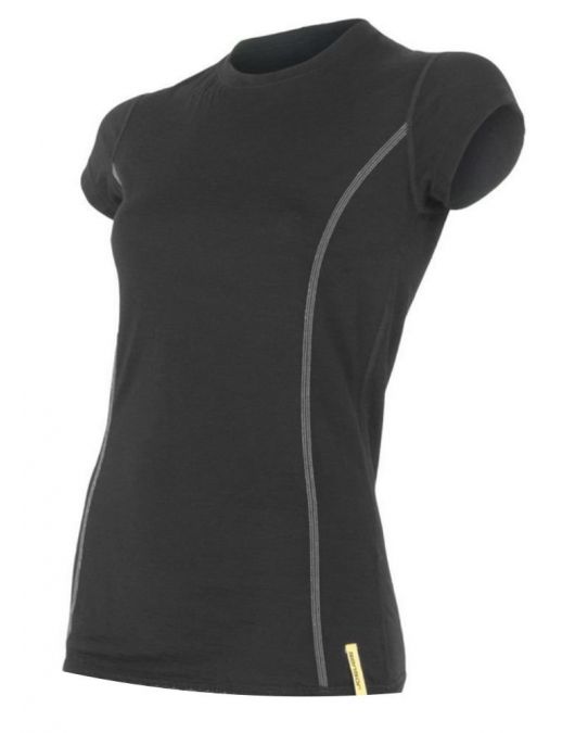 SENSOR MERINO ACTIVE tricou maneca scurta femei (negru)