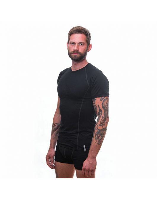 Tricou barbati SENSOR MERINO ACTIVE black