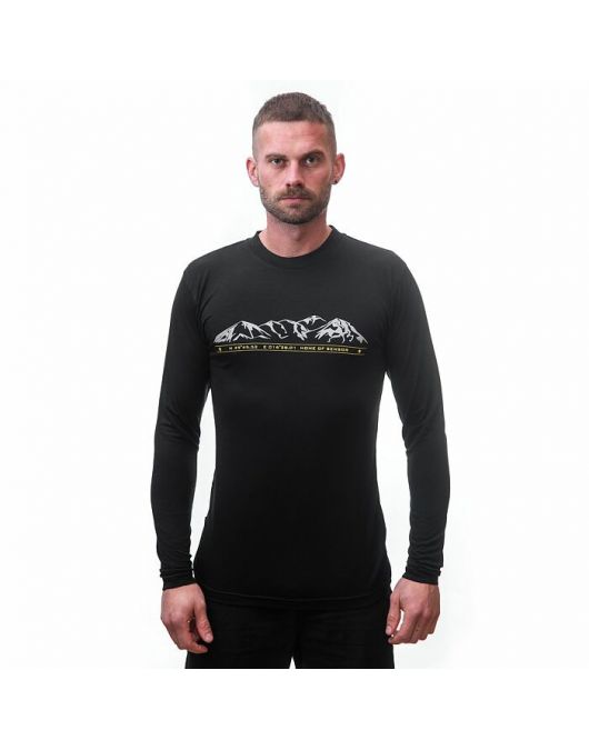 Bluza barbati SENSOR MERINO ACTIVE PT MOUNTAINS black