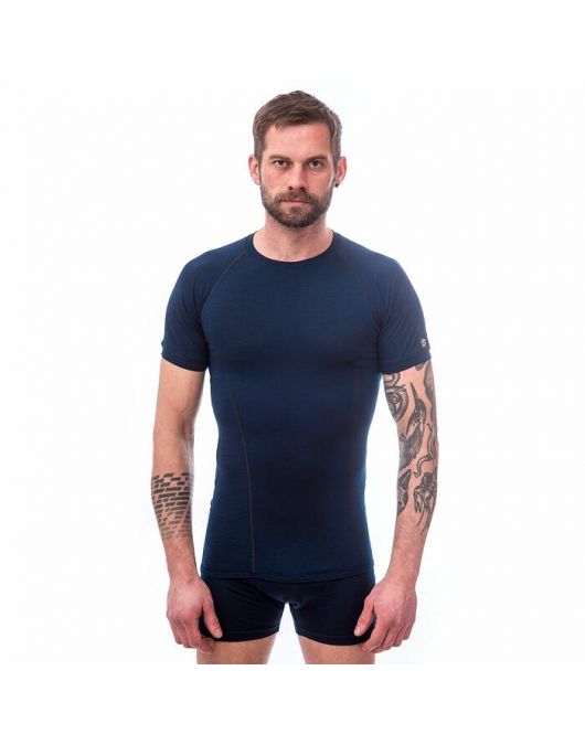 Tricou barbati SENSOR MERINO ACTIVE deep blue