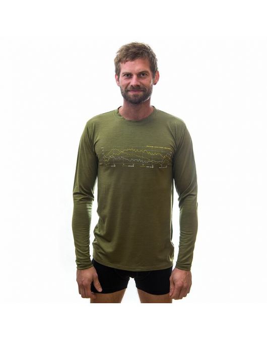 Bluza barbati SENSOR MERINO ACTIVE PT TRACK safari