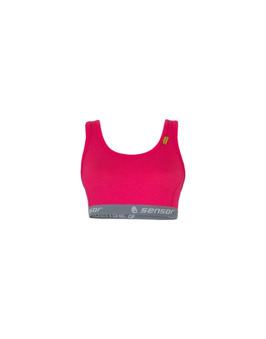 Bustiera sport femei SENSOR MERINO ACTIVE BRA magenta