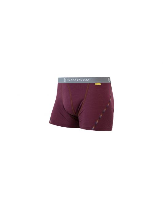 SENSOR MERINO AIR férfi boxer (portvörös)