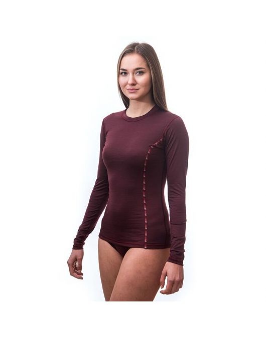 Bluza femei SENSOR MERINO AIR port red