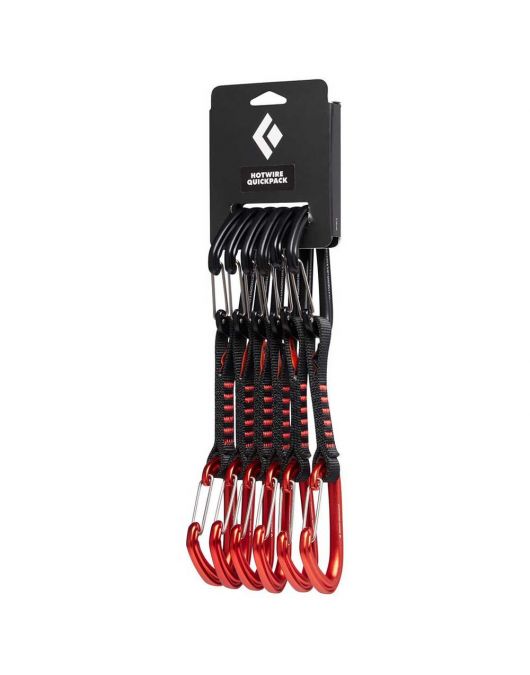 Set 6 bucle echipate Black Diamond HOTWIRE QUICKDRAW QUICKPACK 12 cm