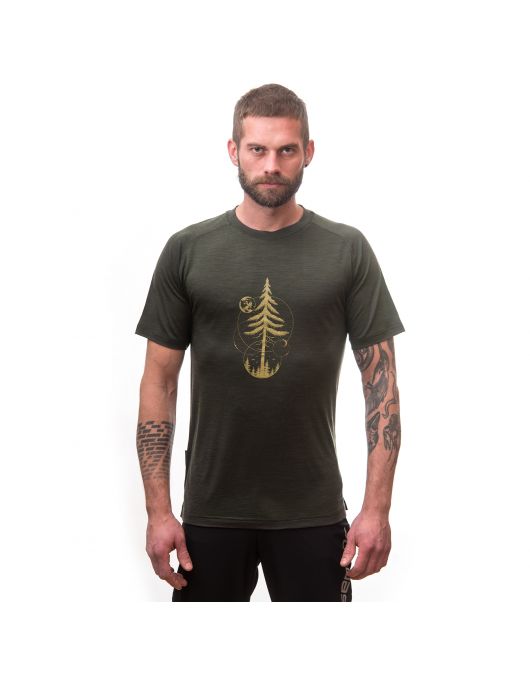 Tricou barbati SENSOR MERINO AIR PT EARTH