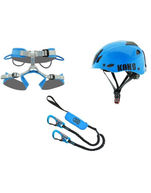SET VIA FERRATA KONG ARRAMPICATA 2 ( CASCA MOUSE + LONJA MEDALE + HAM UP )