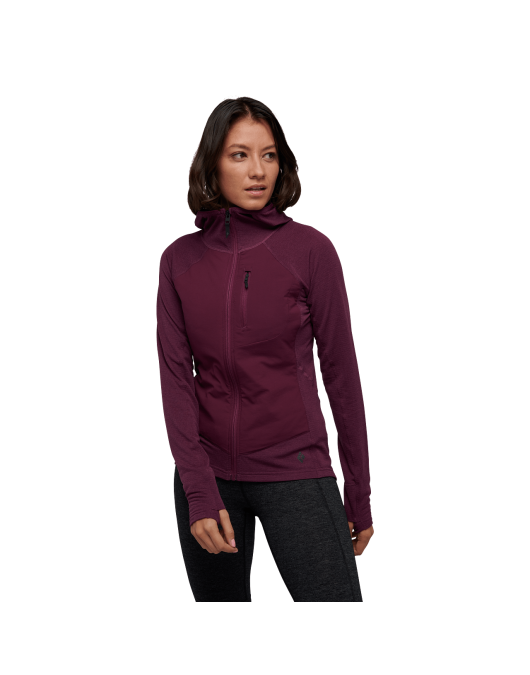 Hanorac sport femei BLACK DIAMOND W COEFFICIENT LT HYBRID HOODY