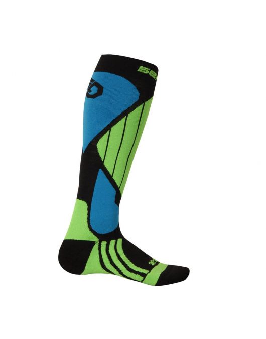 Ciorapi schi unisex SENSOR SNOW PRO negru/verde/albastru