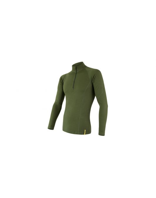 Bluza barbati SENSOR MERINO DF HALFZIP safari